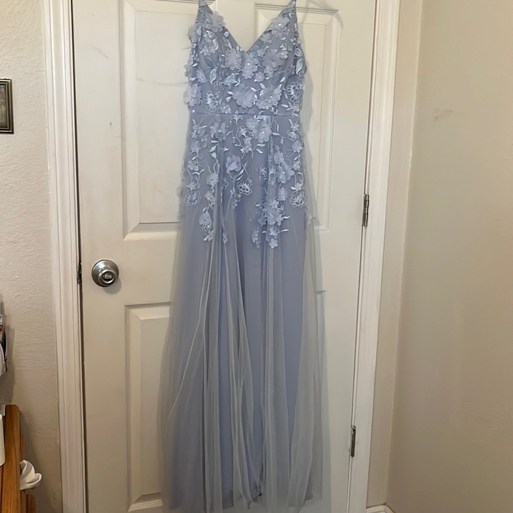 Blue floral dress